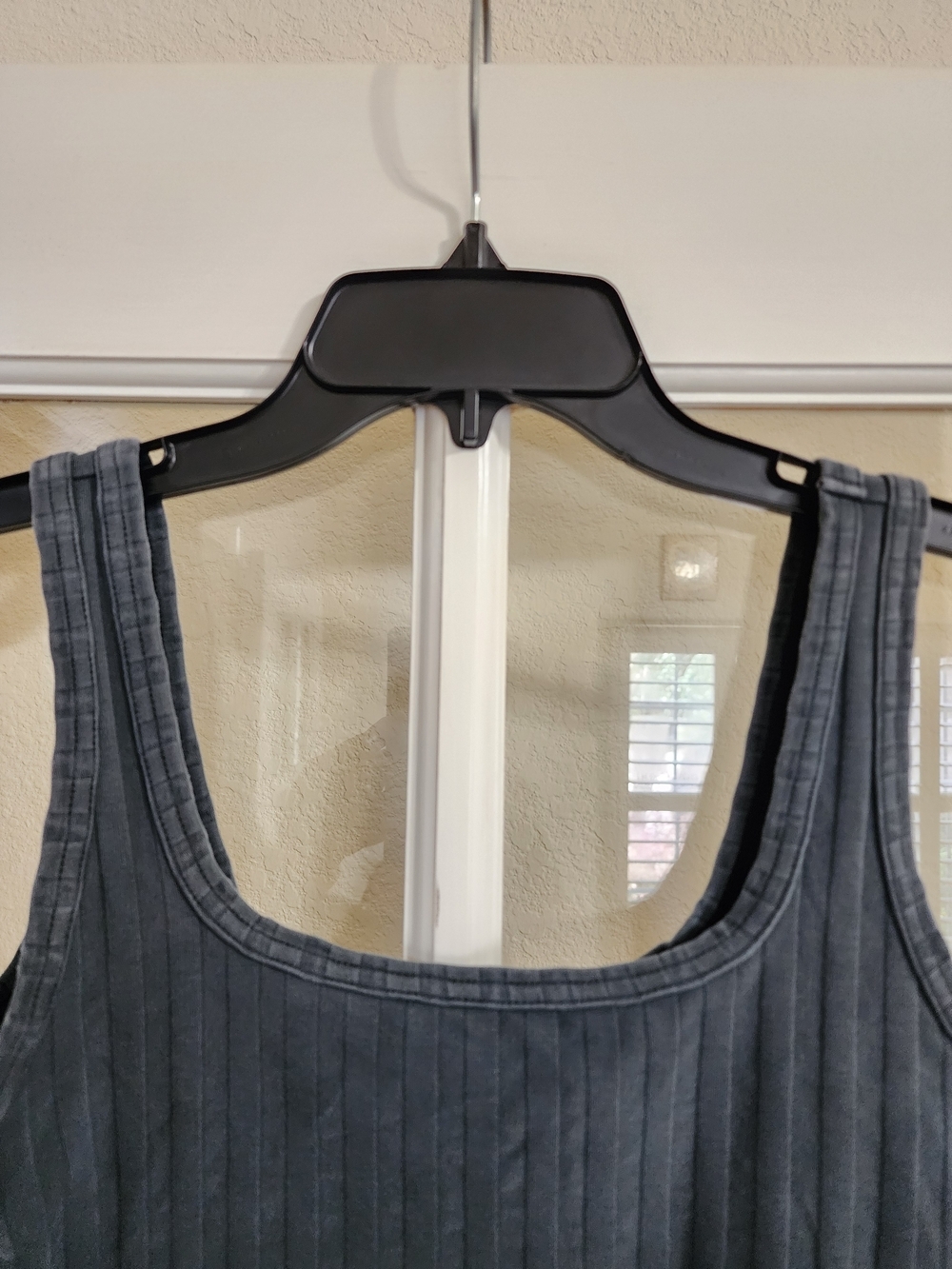 OFFLINE by Aerie Ribbed Crop Tank Top Gray Cotton Stretch Small - Picture 5 of 9